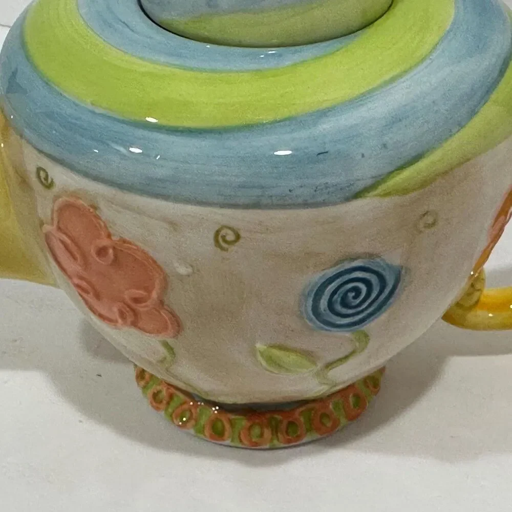2 Personal Teapots for One - Bella Casa 3 pc by Ganz & Oneida China 2 pc Floral